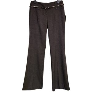 NWT Joe Benbasset Dress Slacks Brown Womens Size 7 Belt Included 31W Lower Rise